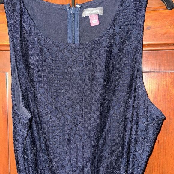 Womens Vince Camuto Lace Lined Pants Romper Navy Blue size 4 - Picture 2 of 5